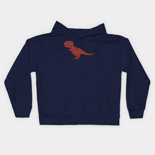 T-Rex - Cute Prehistoric Dinosaur cartoon Illustration Kids Hoodie by Stilo29